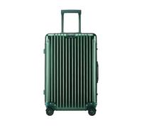 XYGQYJ Suitcases All-Aluminum Magnesium Alloy Trolley Case Metal Suitcase Universal Wheel Boarding Case 24-inch Suitcase Luggage(Verde,20cm)