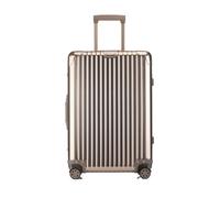 XYGQYJ Suitcases All-Aluminum Magnesium Alloy Trolley Case Metal Suitcase Universal Wheel Boarding Case 24-inch Suitcase Luggage(Gold,24cm)
