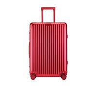 XYGQYJ Suitcases All-Aluminum Magnesium Alloy Trolley Case Metal Suitcase Universal Wheel Boarding Case 24-inch Suitcase Luggage(Red,24cm)