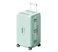 XYGQYJ Suitcases All-Aluminum Magnesium Alloy Trolley Case, Swivel Wheel Silent Suitcase, Strong and Durable Password Suitcase Luggage(Verde,26in)