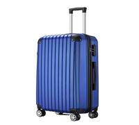 XYGQYJ Suitcases Foreign Trade ABS Suitcase Three-Piece Set with Corner Corners and Anti-Fall Universal Wheels Trolley Case Luggage(Blue,24in)