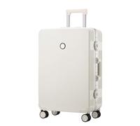 XYGQYJ Suitcases Luggage Aluminum Frame Universal Wheel Trolley case Business Suitcase Men's Password Boarding case Luggage(Bianca,24in)