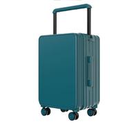 XYGQYJ Suitcases Mid-Mounted Wide Trolley Case Business Suitcase Men's and Women's Waterproof Universal Wheel Suitcase Luggage(Blue,20in)