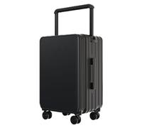 XYGQYJ Suitcases Mid-Mounted Wide Trolley Case Business Suitcase Men's and Women's Waterproof Universal Wheel Suitcase Luggage(Black,26in)