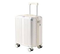 XYGQYJ Suitcases Newly Upgraded Suitcase, Men's and Women's Password Box, Rechargeable, Portable, Lightweight High-end Suitcase Luggage(White,28in)