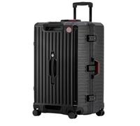 XYGQYJ Suitcases Newly Upgraded Suitcase, Men's and Women's Password Box, Rechargeable, Portable, Lightweight High-end Suitcase Luggage(Black,30in)