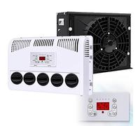 XygZythror 12V/ 24V Truck RV Split Air Conditioner with Remote Control, Red, yellow, black Split AC Electric Automotive, Energy Car Cooling Black-12v