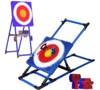 XygZythror 2-in-1 Axe Throwing Game Set,Backyard Axe Throwing Game for Age 6-12,Indoor & Outdoor Axe Throwing Game for Yard Games Carnival Camping Games Blue