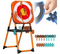 XygZythror 2-in-1 Axe Throwing Game Set,Backyard Axe Throwing Game for Age 6-12,Indoor & Outdoor Axe Throwing Game for Yard Games Carnival Camping Games Orange