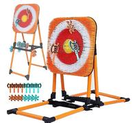 XygZythror 2-in-1 Axe Throwing Game Set,Backyard Axe Throwing Game for Age 6-12,Indoor & Outdoor Axe Throwing Game for Yard Games Carnival Camping Games Orange