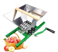 XygZythror 7 Litre Manual Grinder, Master Grape Berry Wine Fruit Manual Crusher Grinder, Easy-To-Use Fruit Pulper For Juice, Wine, And Cider Pressing Green