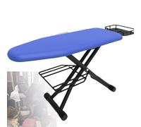 XygZythror Household Essentials Mega Ironing Board, Ironing Board Full Size Metal Iron Board Foldable Sturdy Heavy Duty, For Sewing, Craft Room, Household Blue