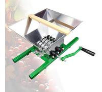 XygZythror Master Manual Fruit Crusher, Wine And Press With Juicing Roller, 7l Stainless Steel Fruit Crusher Portable Fruit Scratter Pulper Cider Pressing Green