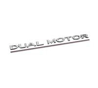XYHAOAI 3D Raised Logo Tailgate Insert Letters Rear Emblems Compatible with Tesla Model 3/S/X/Y,3M Adhesive Backing,Silver,Dual Motor