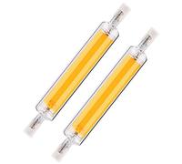 XYHAOAI Dimmable R7S LED Bulbs, 15W / 20W / 30W / 40W Linear Floodlight 360 ° Beam Angle, 118MM/78MM R7s Halogen Replacement Bulb, COB LED Rod Lamp Filament Lightbulb, 2Pcs,Warm white,30W 118MM