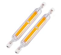 XYHAOAI R7S LED Bulb Dimmable, 15W / 20W / 25W / 30W / 40W COB LED filament lightbulb, 118mm / 78mm R7S halogen replacement lamp, linear bulbs 360 ° beam angle, 2 pieces,Warm white,40W 118mm