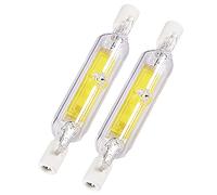 XYHAOAI R7S LED Bulb Dimmable, 15W / 20W / 25W / 30W / 40W COB LED filament lightbulb, 118mm / 78mm R7S halogen replacement lamp, linear bulbs 360 ° beam angle, 2 pieces,Cool white,20W 78mm