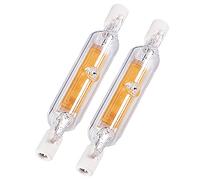 XYHAOAI R7S LED Bulb Dimmable, 15W / 20W / 25W / 30W / 40W COB LED Filament Lightbulb, 118mm / 78mm R7S Halogen Replacement lamp, Linear Bulbs 360 ° Beam Angle, 2 Pieces,Warm White,15W 78mm