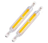 XYHAOAI R7S LED Bulb Dimmable, 15W / 20W / 25W / 30W / 40W COB LED filament lightbulb, 118mm / 78mm R7S halogen replacement lamp, linear bulbs 360 ° beam angle, 2 pieces,Natural white,40W 118mm