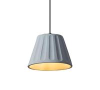 XYHAZCSM Gray Concrete Pendant Light Adjustable Hanging Ceiling Light Modern Industrial Fluted Cement Chandelier for Kitchen Island Dining Room Bedroom Living Room