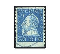 XYHH Metal Tin Sign-Sweden Circa 1920 Stamp Printed by Sweden Shows Gustavus Adolphus Circa 1920-Metal Tin Sign Retro Home Kitchen Office Garden Garage Wall Decor Tin Plaque CYY40x30cm