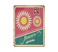 XYHH Metal Tin Sign-Vintage Florist Shop Sign-Metal Tin Sign Retro Home Kitchen Office Garden Garage Wall Decor Tin Plaque CYY40x30cm