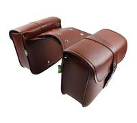 XYHZMZ Universal Motorcycle Saddle Bags Pu Side Tool Bag Luggage Travel 2pcs Black/Brown for Sportster 883 1200 XL