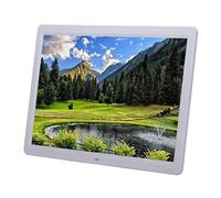 XYIANG Digital Photo Frames Wall-Mounted Multi-Function Advertising Machine, 15-Inch High-Definition, Support Timing Switch Digital Picture Frame (White Color)