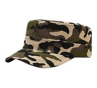 XYIYI Camouflage Unisex Cadet Army Cap Basic Everyday Cotton Military Style Hat Flat Top Cap