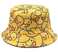 XYIYI Cute Yellow Rubber Duck Bucket Hat Beach Fisherman Hats for Women Men Teen Girls