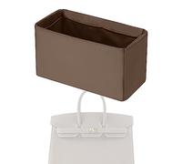 XYJG Silk Bag Organiser Insert Fits Hermes Birkin, Luxury Handbag Organiser &Tote Shaper Insert (BK30, Etoupe Grey)