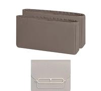 XYJG Silk Bag Organiser Insert Fits Hermes Roulis 18/23 Bags, Luxury Handbag Organiser &Tote Shaper Insert (Roulis 18, Etoupe Grey)