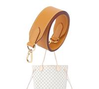XYJG Vachetta Leather Strap for LV Neverfull Bag,Double Sided Usable Cowhide Crossbody Purse Strap for Handbag, Beeswax, 【39.4inch Long】,1.6inch Wide
