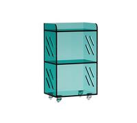 XYJIAOU2026 CD Holder Movable CD Record Storage Rack Acrylic Small Trolley Sofa Side Cabinet