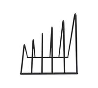 XYJIAOU2026 File Holder File Folder Sorter Non Skid Desk Triangle Bookshelf Bookend Organizer for Recipe Office(Black)