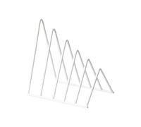 XYJIAOU2026 File Holder File Folder Sorter Non Skid Desk Triangle Bookshelf Bookend Organizer for Recipe Office(White)