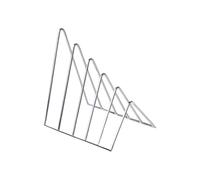 XYJIAOU2026 File Holder File Folder Sorter Non Skid Desk Triangle Bookshelf Bookend Organizer for Recipe Office(Silver)