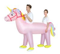 XYJKIDSES Couple Inflatable Unicorn Costume for Adult Halloween Blow Up Costumes 2 Person Funny Unicorn Costumes for Men Women Cosplay