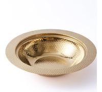 Xylarnoveth 10 Inch Offering Plates for Church - Hammered Stainless Steel Gold Tithes and Donations Bowl, Round Communion Collection Plate for Sunday Worship and Religious Services