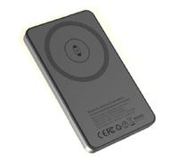Xyleno Solid-State Battery Magnetic Power Bank: 5000mAh Wireless Charger for Magsafe, 20W Fast Charging Battery Pack, Portable Powerbank for iPhone 16/15/14/13 Series Only - Black