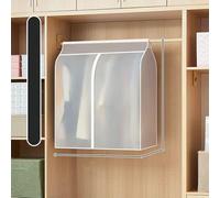 XYLGJYT Clothes Covers for Wardrobe,Dustproof Clothes Covers Protector Bags with Zip, Washable Waterproof PEVA Hanging Garment Bag for Clothes Rail,80x50x90cm