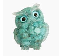 XYLIBLLA Hand-Carved Natural Crystal Owl Statue Owl Decor ,Green Owl Figurine, Animal Figurines Desk Decor and Owl Gifts for Women.(Turquoise)