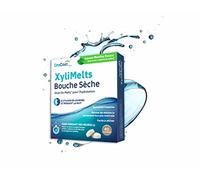 XyliMelts Dry Mouth Relief Discs Mild Mint (40 Count) - Xylitol Oral Adhering Tablets for Nighttime or Day Use, Long-Lasting Dry Mouth Relief & Saliva Support