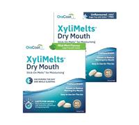 XyliMelts for Dry Mouth Mild Mint & Unflavoured - 80 Melts, White