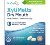 XyliMelts Stick-On Mouth Melts For Moisturising Dry Mouth, Long-Lasting Moisture, Stick-On Design, Pack of 40's