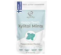 Xylitol Mints for Oral Care - Peppermint flavor, 100% Xylitol sweetened, Sugar Free Candy, Happy Teeth dental mints from Finland, 5oz - 245 mints