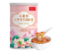 Xylitol Red Dates White Fungus Lotus Root Powder Soup 400g/can, Brewing Nut Lotus Root Powder Soup, Nutritious Breakfast Substitute Porridge, Delicious and Convenient Lotus Root Soup (1 can)