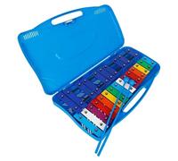 Xylophone 25 Note Xylophone Aluminum Plate Piano With Hand Knock ABS Carrying Case Percussion Rhythm(Blue)