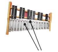 Xylophone 25 Notes Glockenspiel Xylophone Professional Compact(Black Silver B)