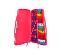 Xylophone 25 Tone Aluminum Xylophone Percussion Instruments Hand Knocked Piano Eco-friendly Material Beginner Musical Instruments(Pink)